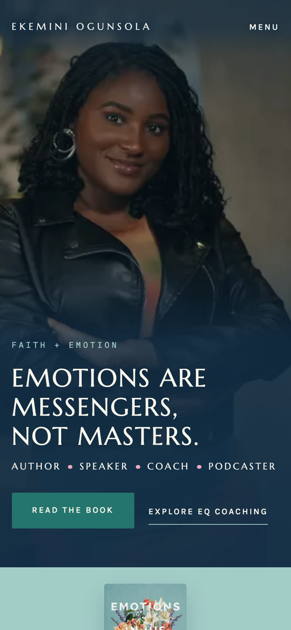 Ekemini Ogunsola on a phone